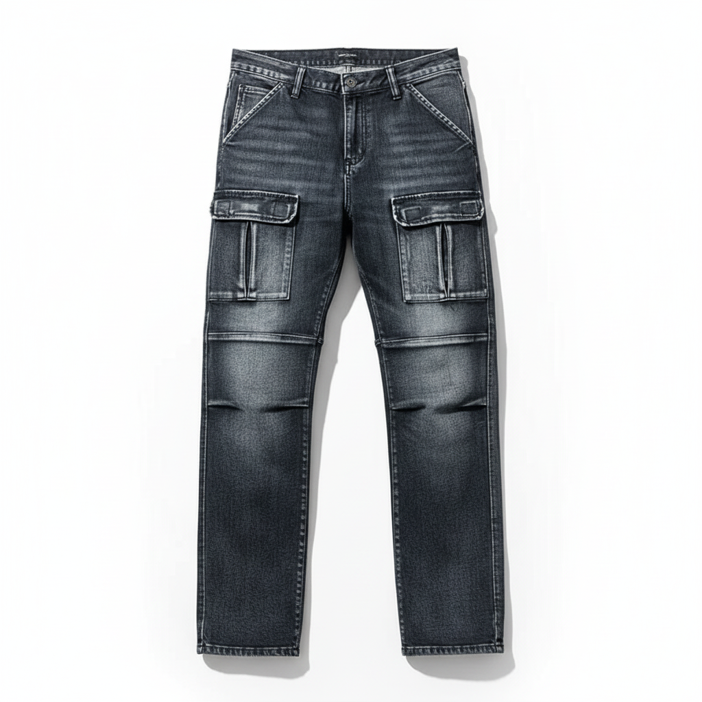 Men's Cargo Jeans – Rugged Denim Utility Fit