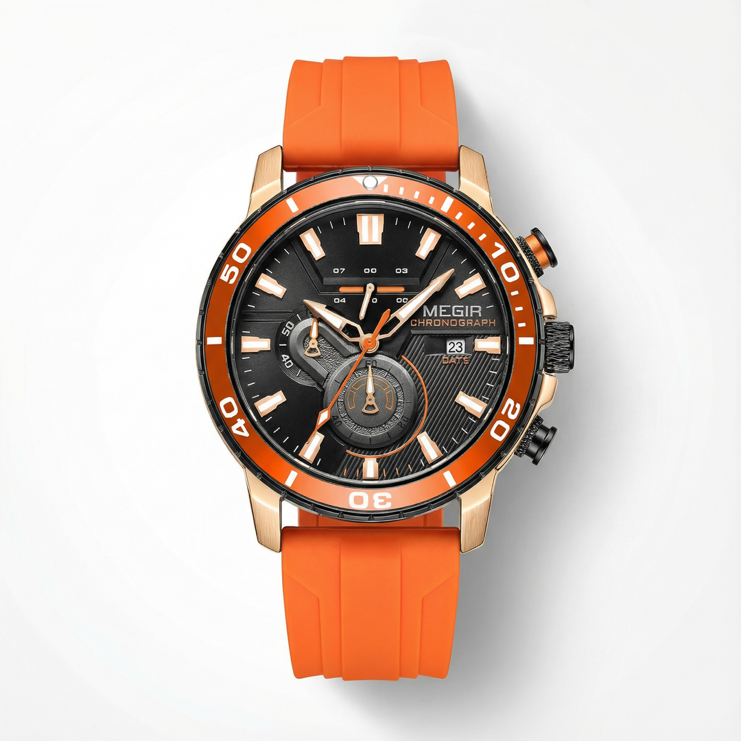 Men's Rugged Chronograph Sports Watch | Waterproof Military Timepiece