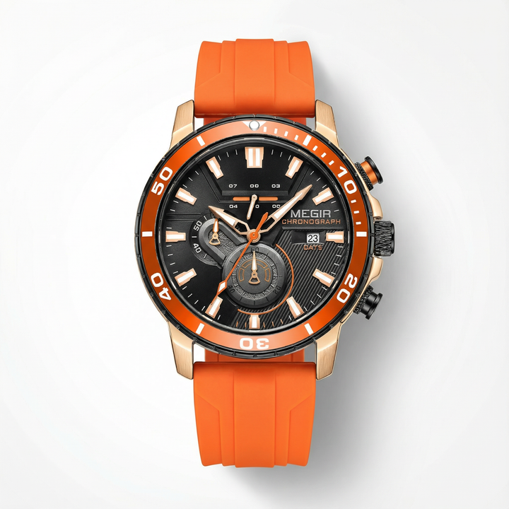 Men's Rugged Chronograph Sports Watch | Waterproof Military Timepiece