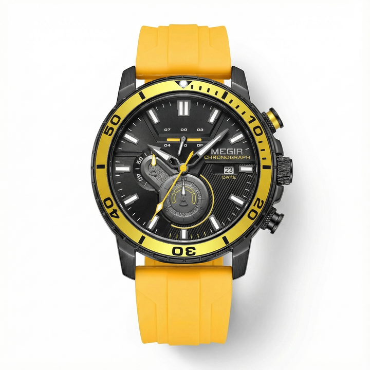 Men's Rugged Chronograph Sports Watch | Waterproof Military Timepiece