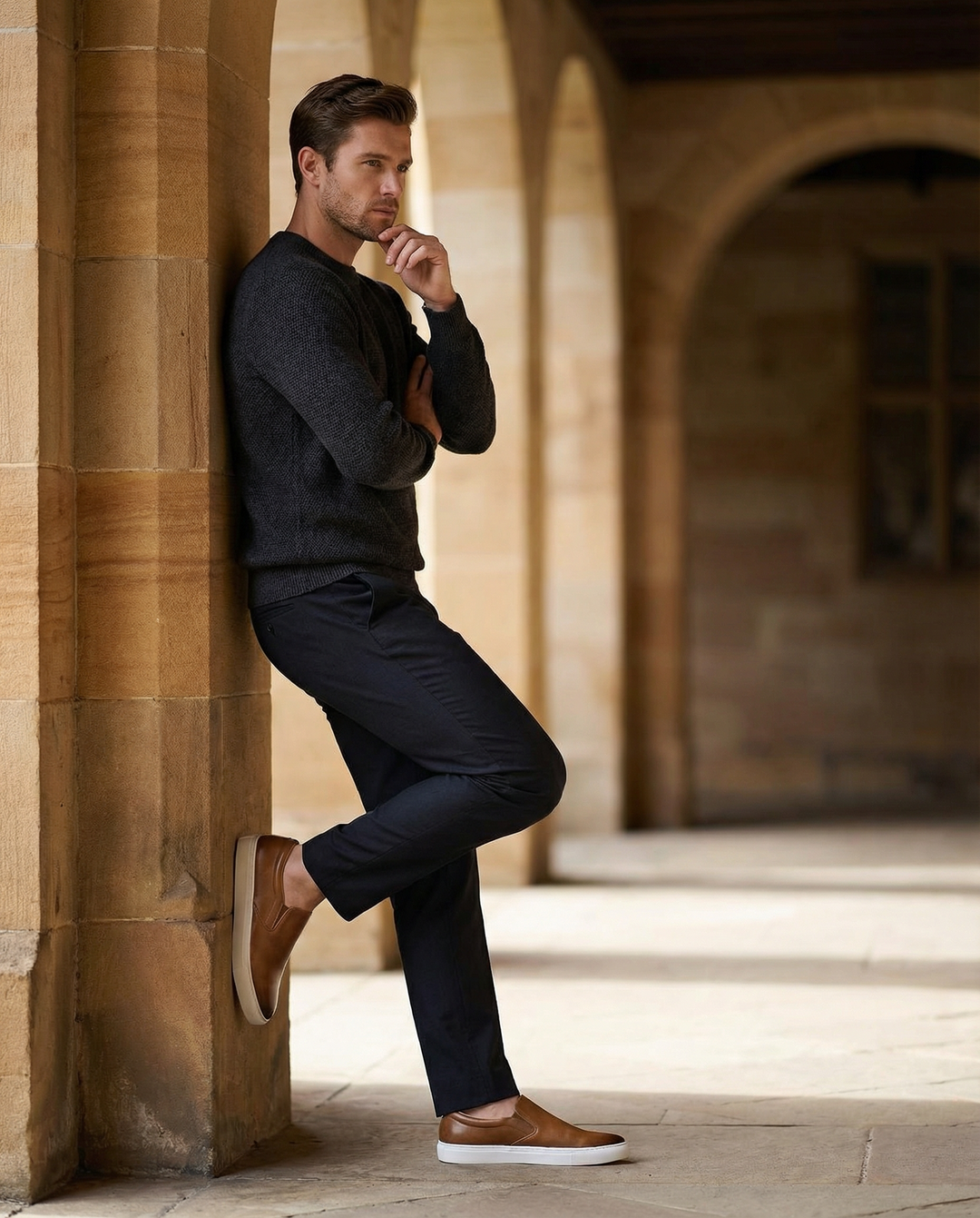 Men's Leather Slip-On Shoes – Easy Everyday Comfort