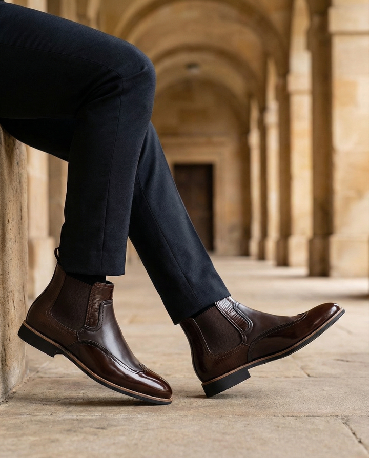 Men's Leather Chelsea Boots – Easy Slip-On Comfort