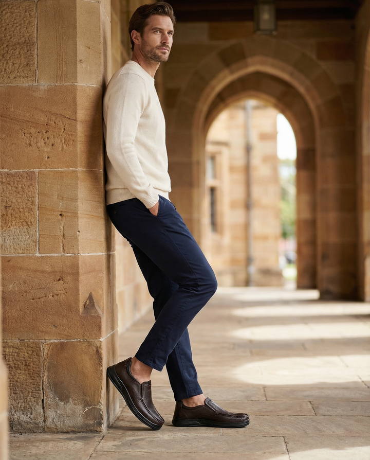 Men's Leather Slip-On Shoes – Ledger