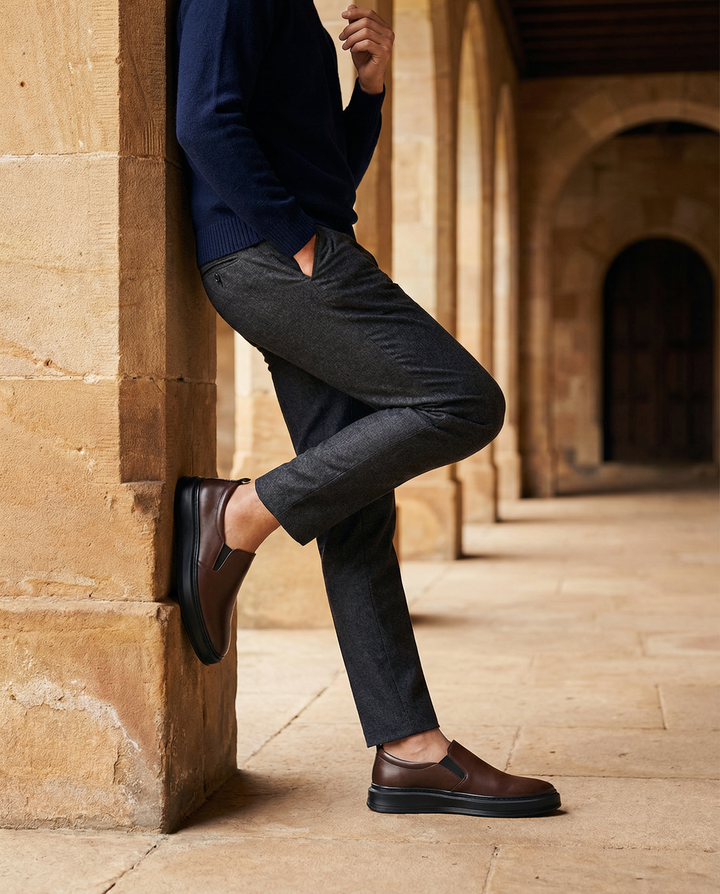 Men's Leather Slip-On Shoes – Harbor