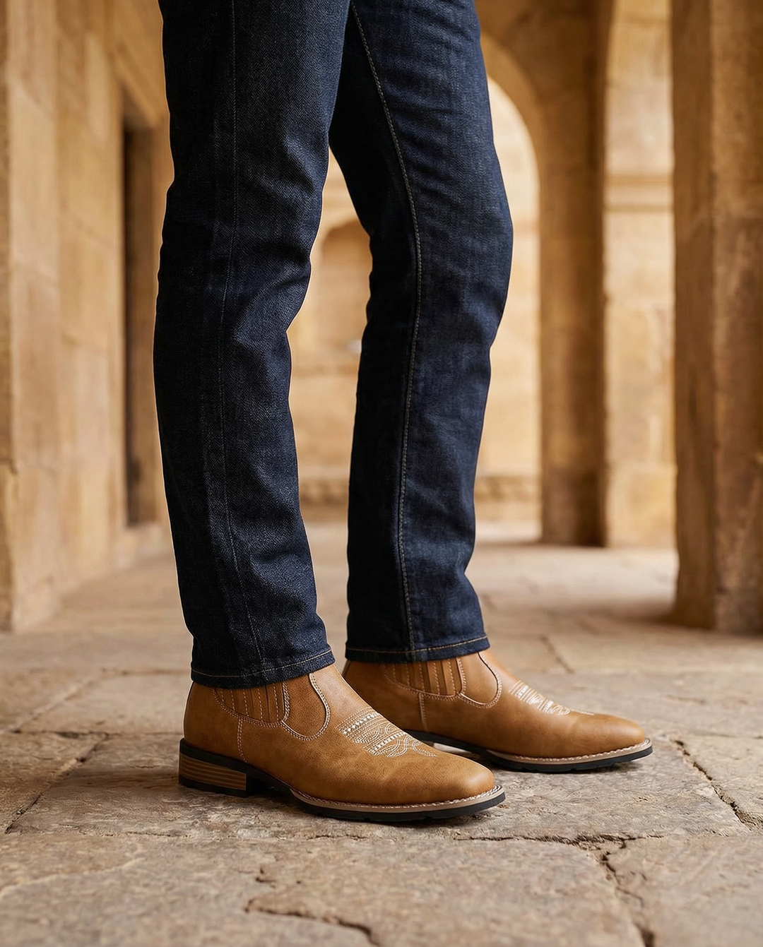 Men's Leather Chelsea Boots – Western Style Comfort