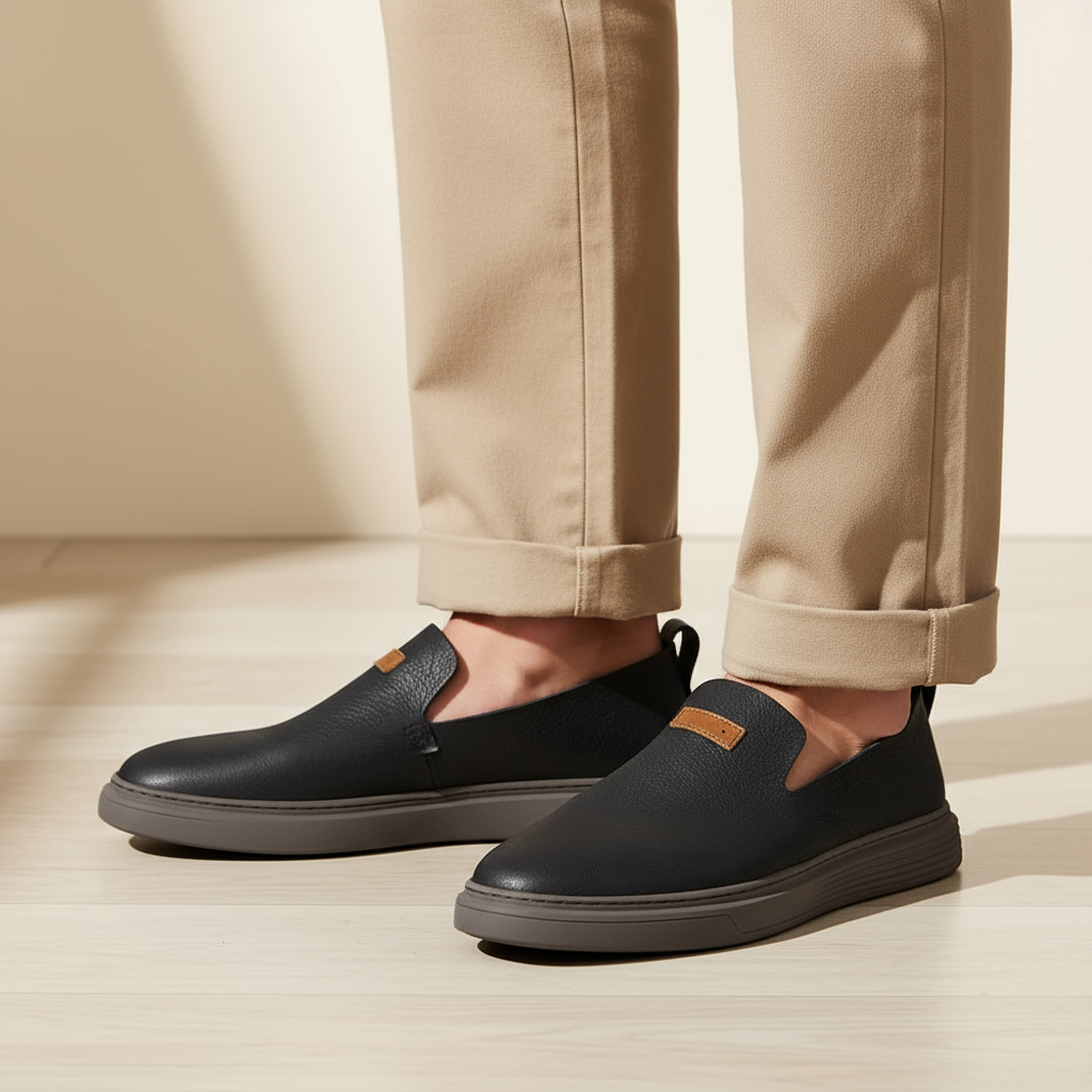 Men's Leather Loafers – Harbor Casual Slip-Ons