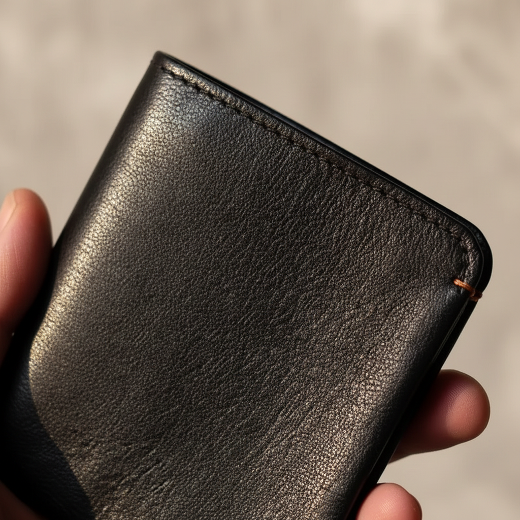 Men's Slim Leather Zip Wallet | RFID Blocking Minimalist Card Holder