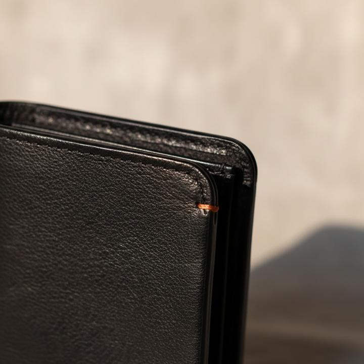 Men's Slim Leather Zip Wallet | RFID Blocking Minimalist Card Holder