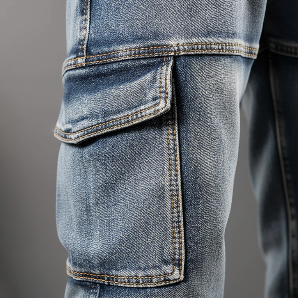 Men's Cargo Jeans – Rugged Denim Utility Fit