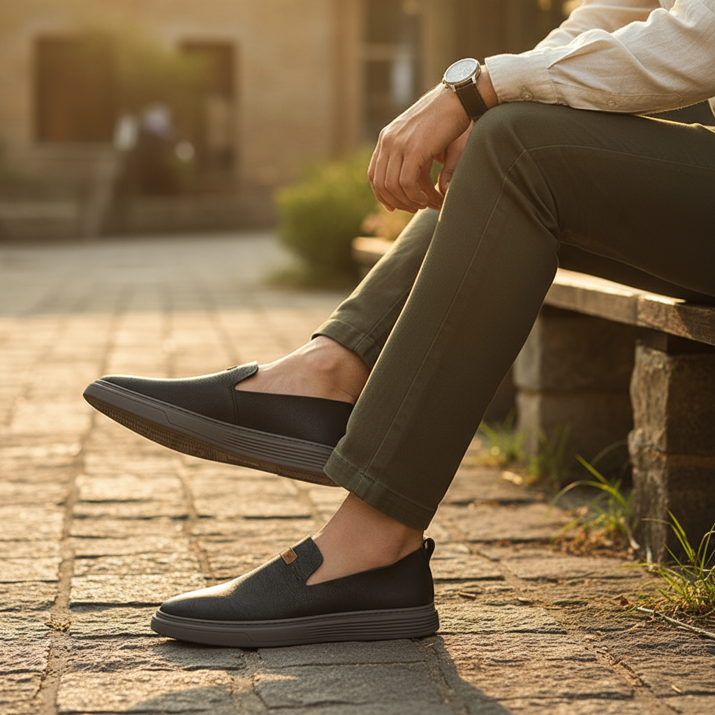 Men's Leather Loafers – Harbor Casual Slip-Ons