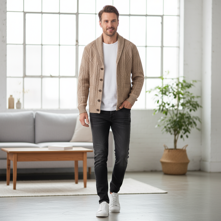 Men's Wool Cardigan Sweater – Warm Everyday Style