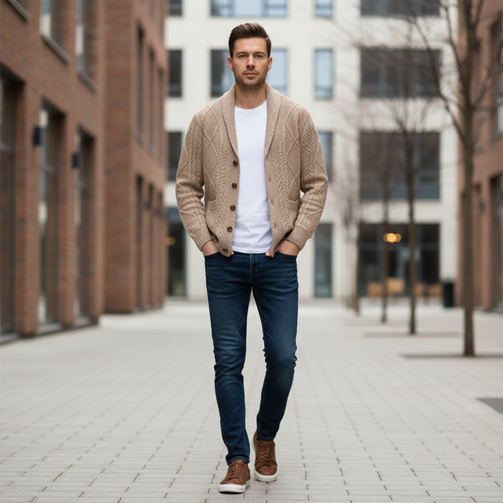 Men's Wool Cardigan Sweater – Warm Everyday Style