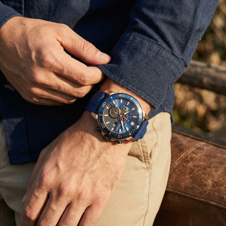 Men's Rugged Chronograph Sports Watch | Waterproof Military Timepiece