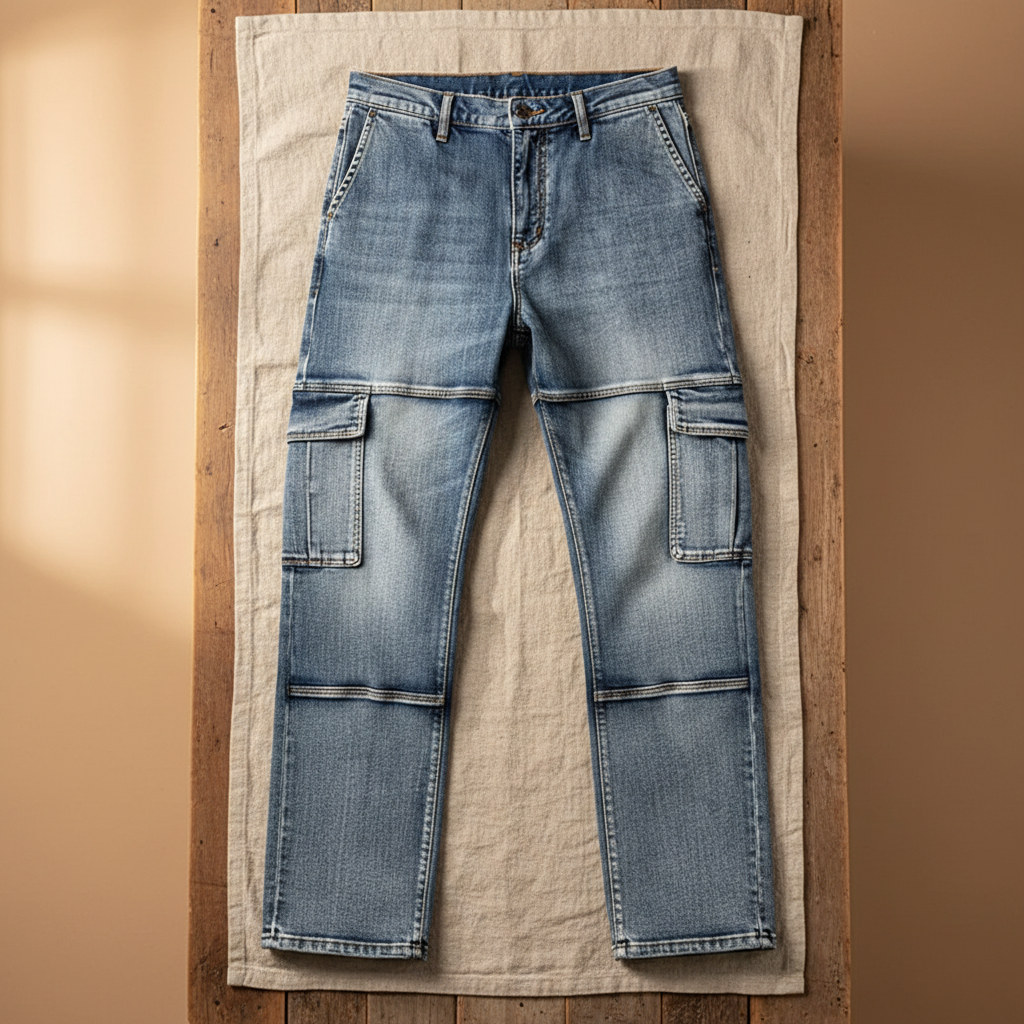 Men's Cargo Jeans – Rugged Denim Utility Fit