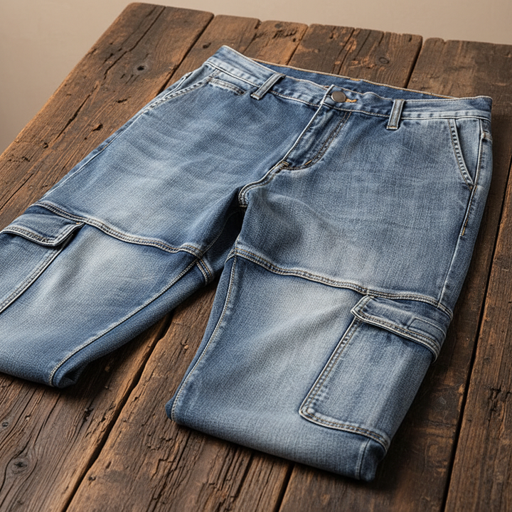 Men's Cargo Jeans – Rugged Denim Utility Fit