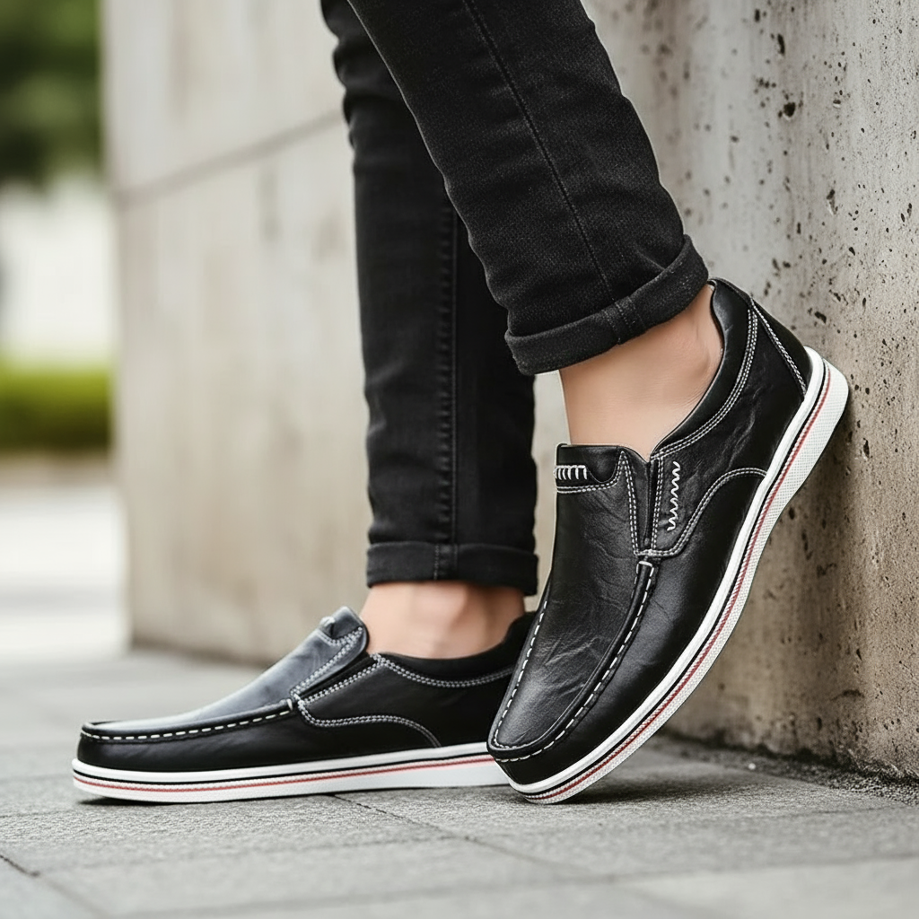 Men's Full-Grain Leather Casual Loafers