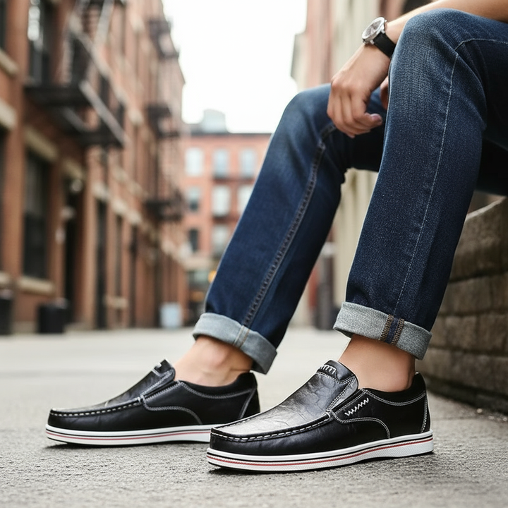 Men's Full-Grain Leather Casual Loafers