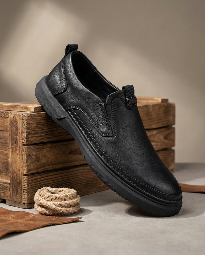 Men's Leather Slip-On Shoes – Workday Comfort