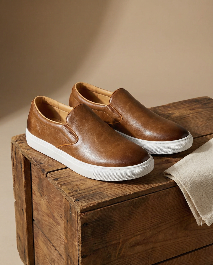 Men's Leather Slip-On Shoes – Easy Everyday Comfort