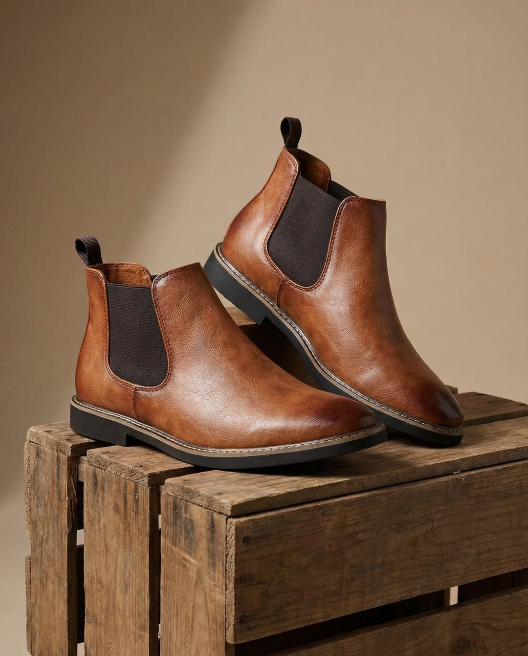 Men's Leather Chelsea Boots – Easy Slip-On Comfort