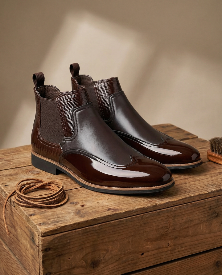 Men's Leather Chelsea Boots – Easy Slip-On Comfort