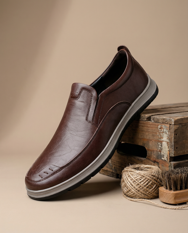 Men's Leather Slip-On Shoes – Stonebrook