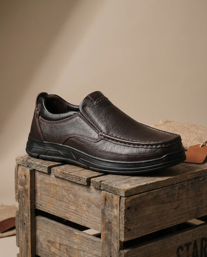Men's Leather Slip-On Shoes – Ledger