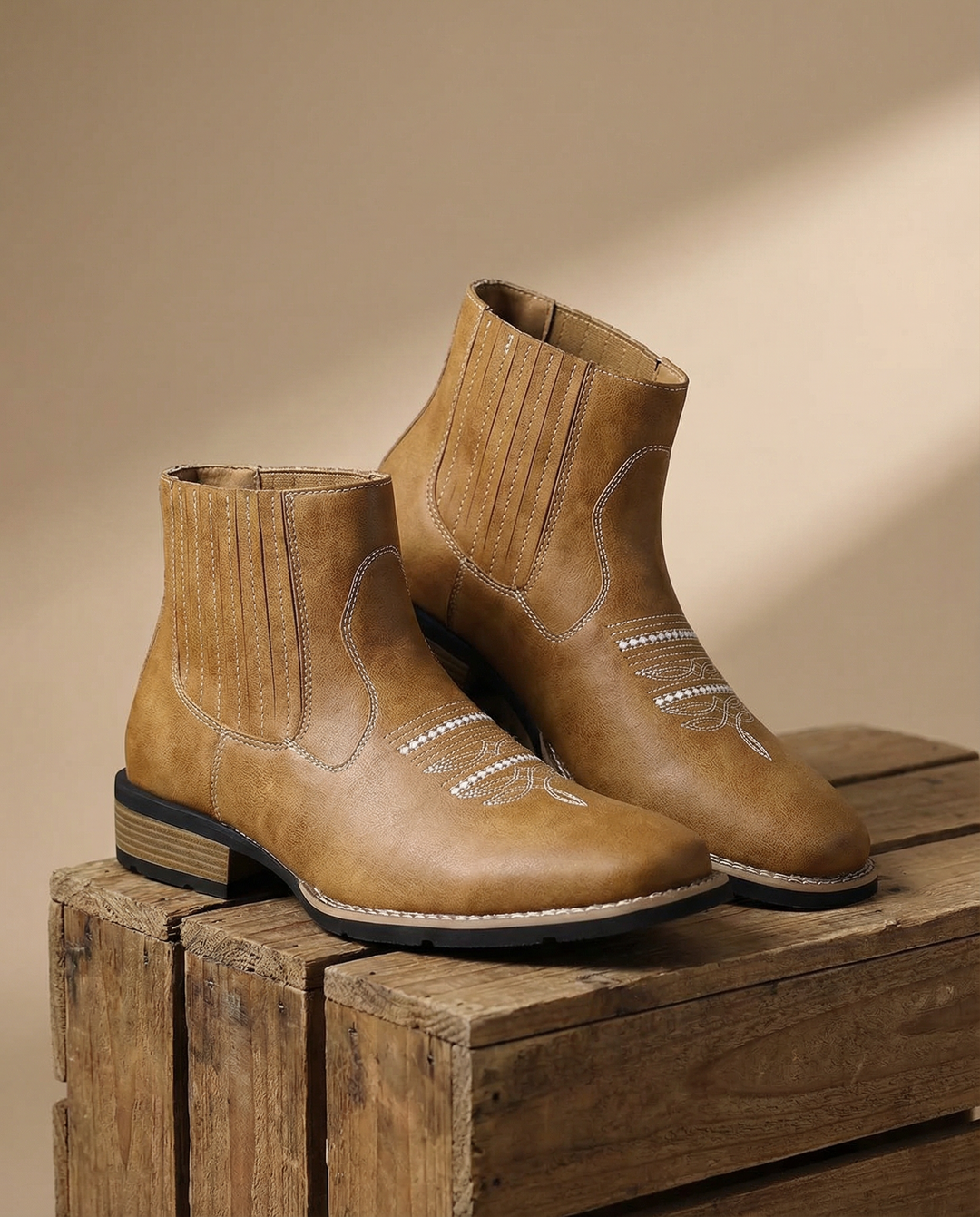 Men's Leather Chelsea Boots – Western Style Comfort