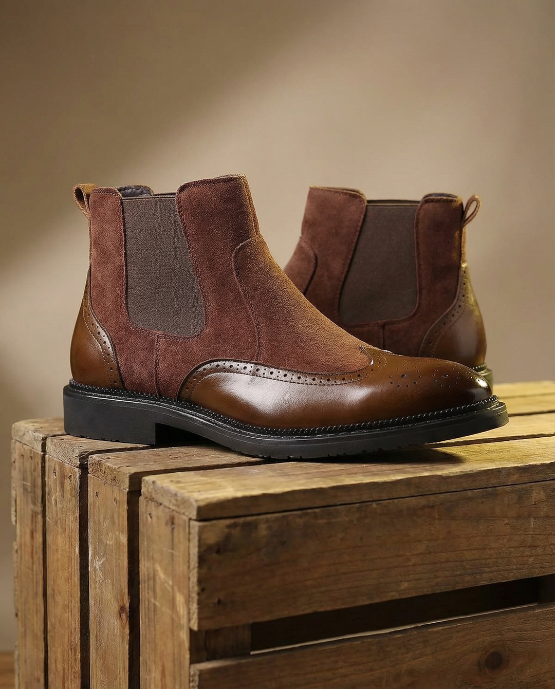 Men's Suede Chelsea Boots – Easy Slip-On Comfort