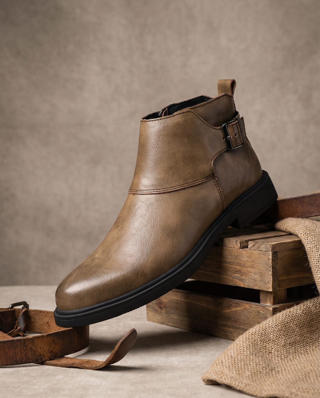 Men's Leather Boots – Easy On-Off Everyday Comfort