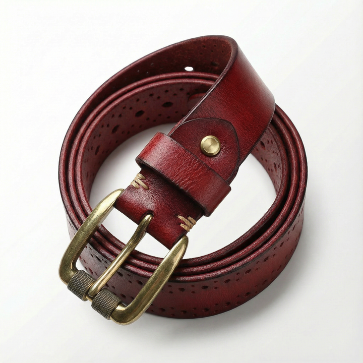 Men's Full-Grain Leather Belt | Heavy-Duty Classic Dress Casual Strap