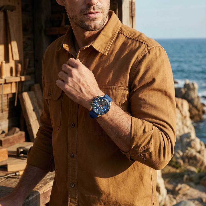 Men's Rugged Chronograph Sports Watch | Waterproof Military Timepiece
