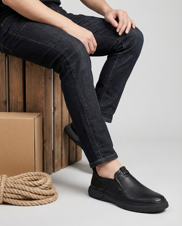 Men's Leather Slip-On Shoes – Workday Comfort