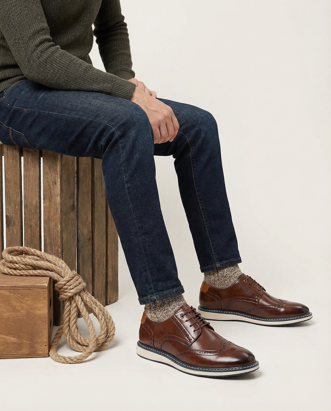 Men's Leather Brogue Shoes – Wayfarer
