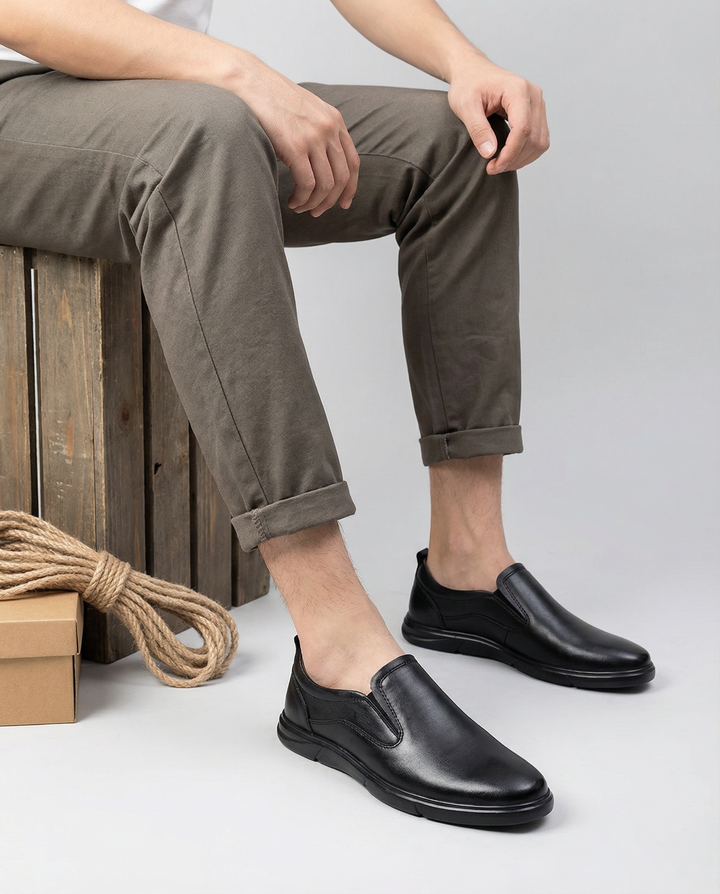Men's Leather Slip-On Shoes – Crosswind
