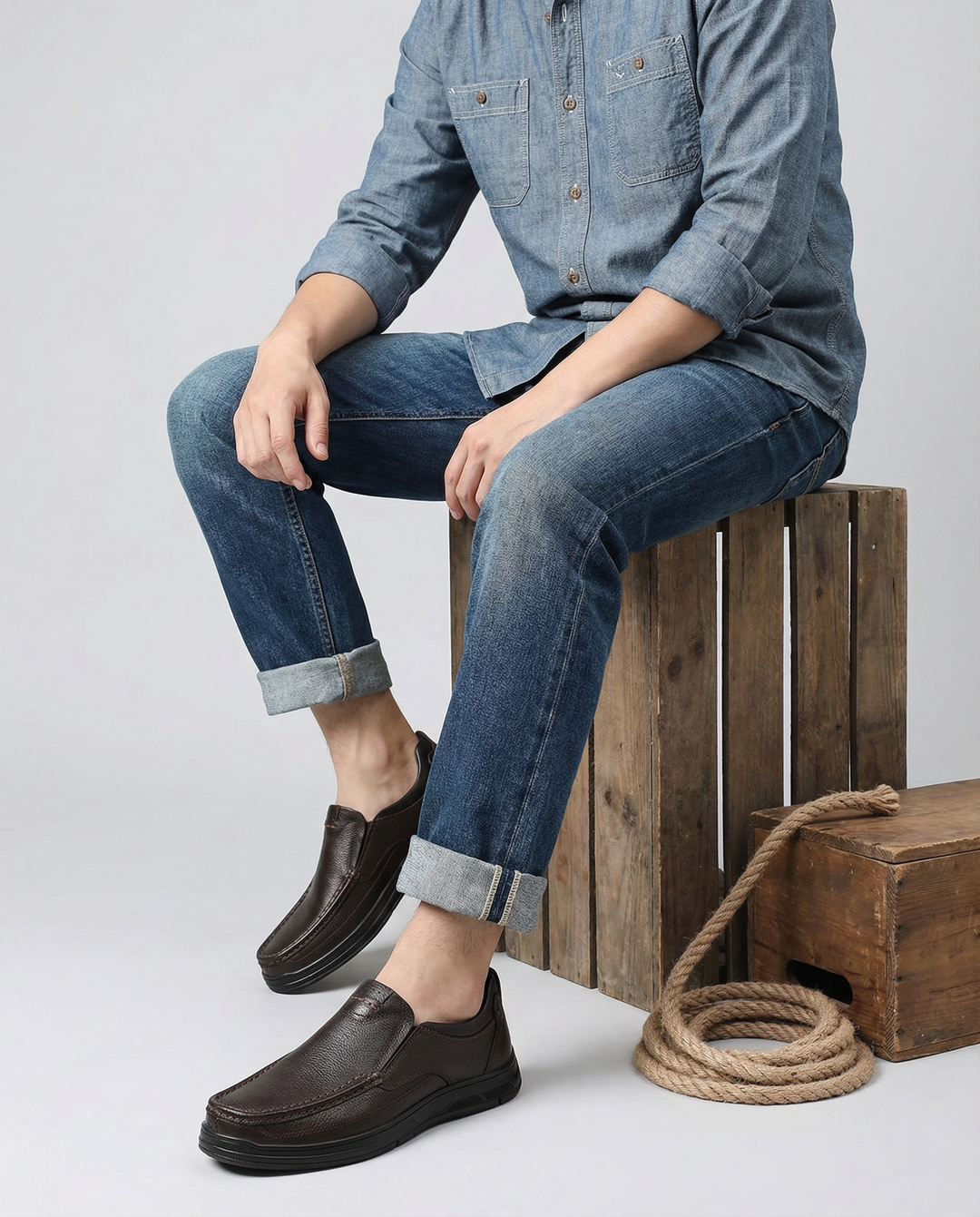 Men's Leather Slip-On Shoes – Ledger