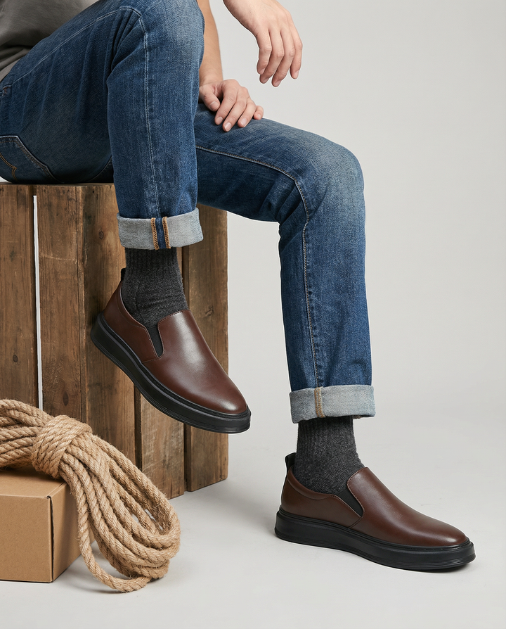 Men's Leather Slip-On Shoes – Harbor
