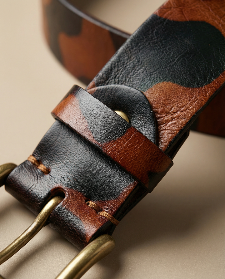 Men's Genuine Cowhide Leather Belt | Heavy-Duty Classic Dress Strap