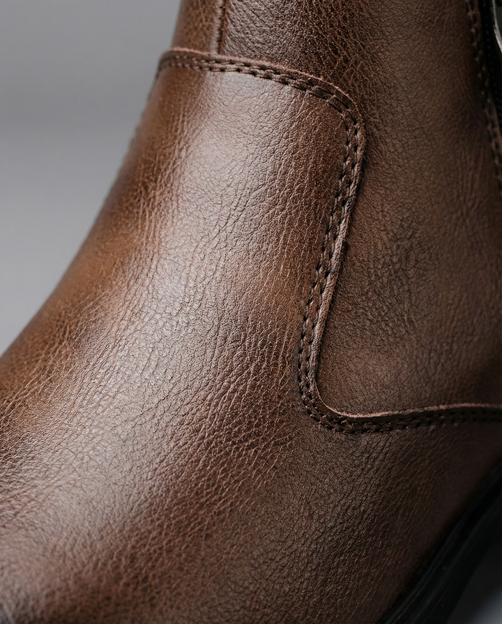 Men's Leather Chelsea Boots – Comfortable Side Zip