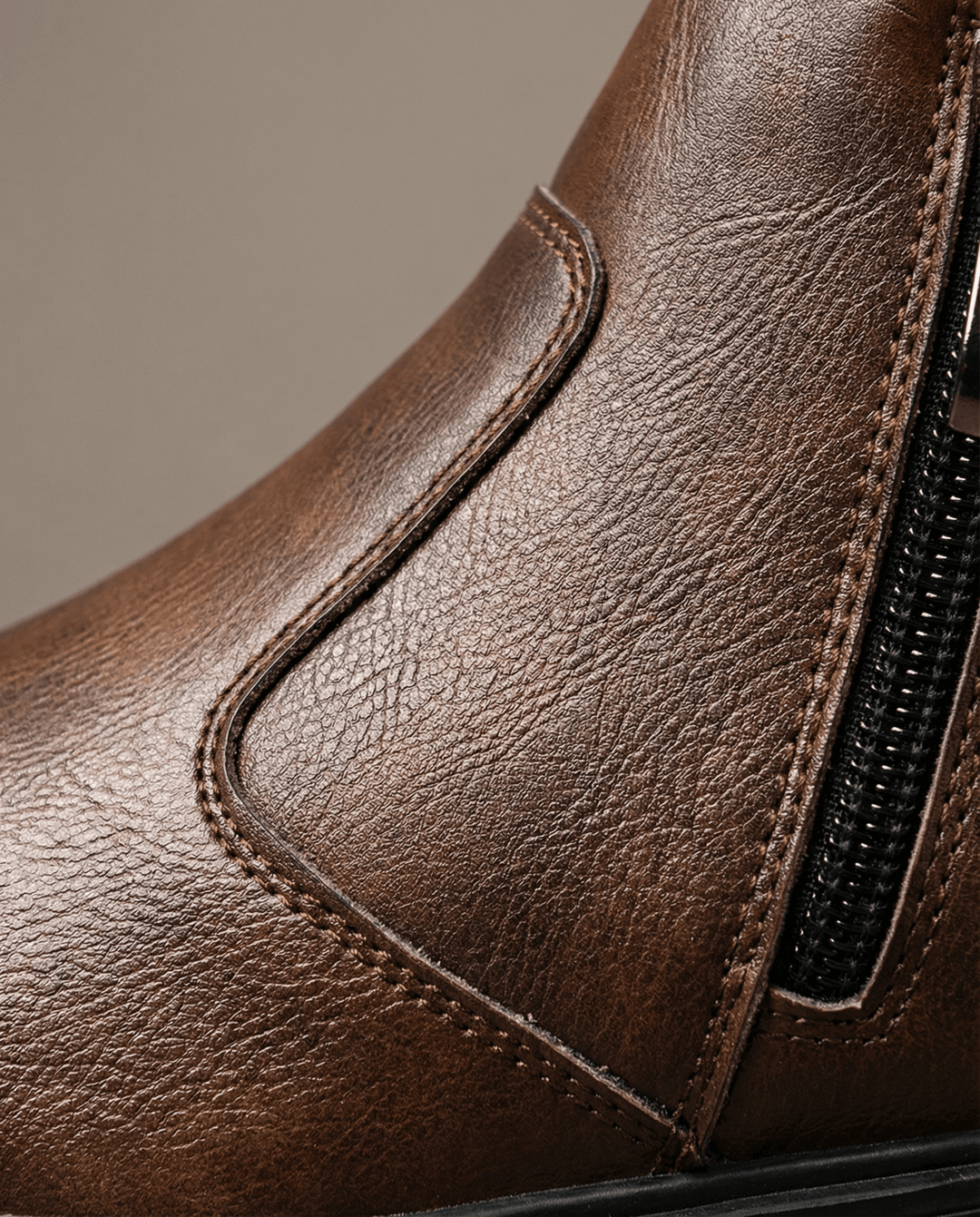Men's Leather Boots – Side Zip Everyday Comfort