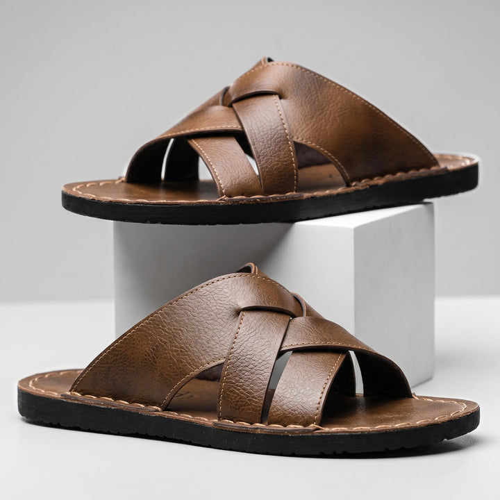 Rowan | Leather Slide Sandals