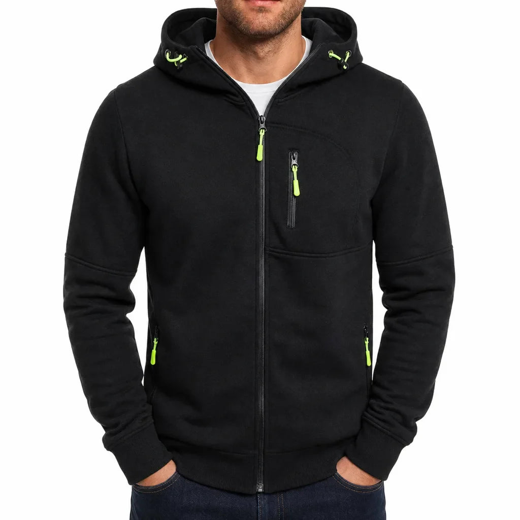 Men's Hooded Windbreaker Utility Jacket Regular Fit