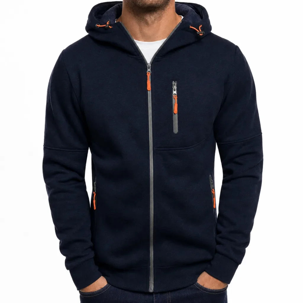 Men's Hooded Windbreaker Utility Jacket Regular Fit