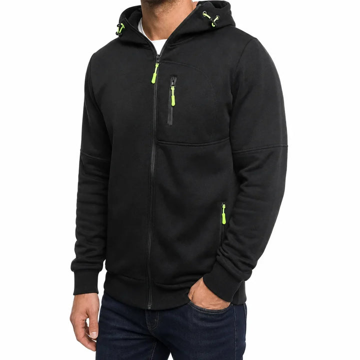Men's Hooded Windbreaker Utility Jacket Regular Fit