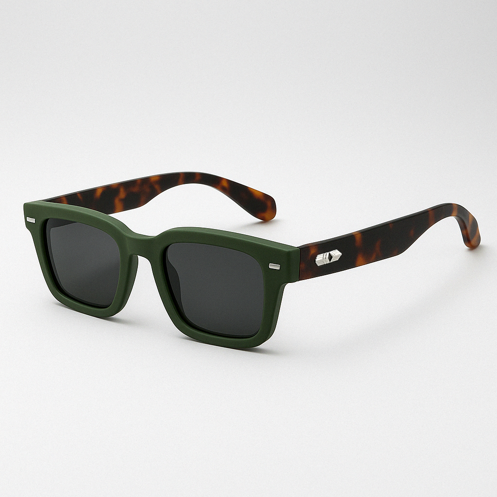 Men's Square Sunglasses – Color Block Retro Shades