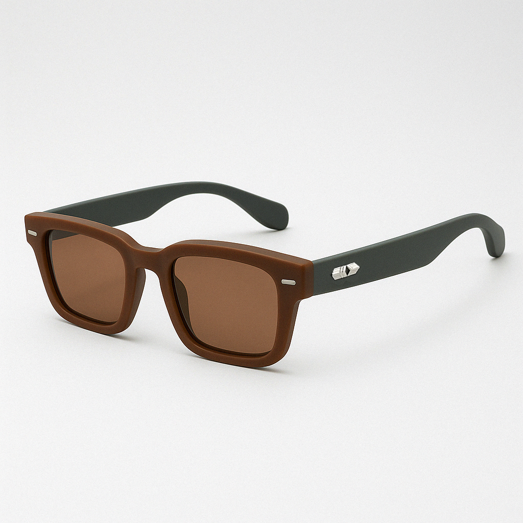 Men's Square Sunglasses – Color Block Retro Shades