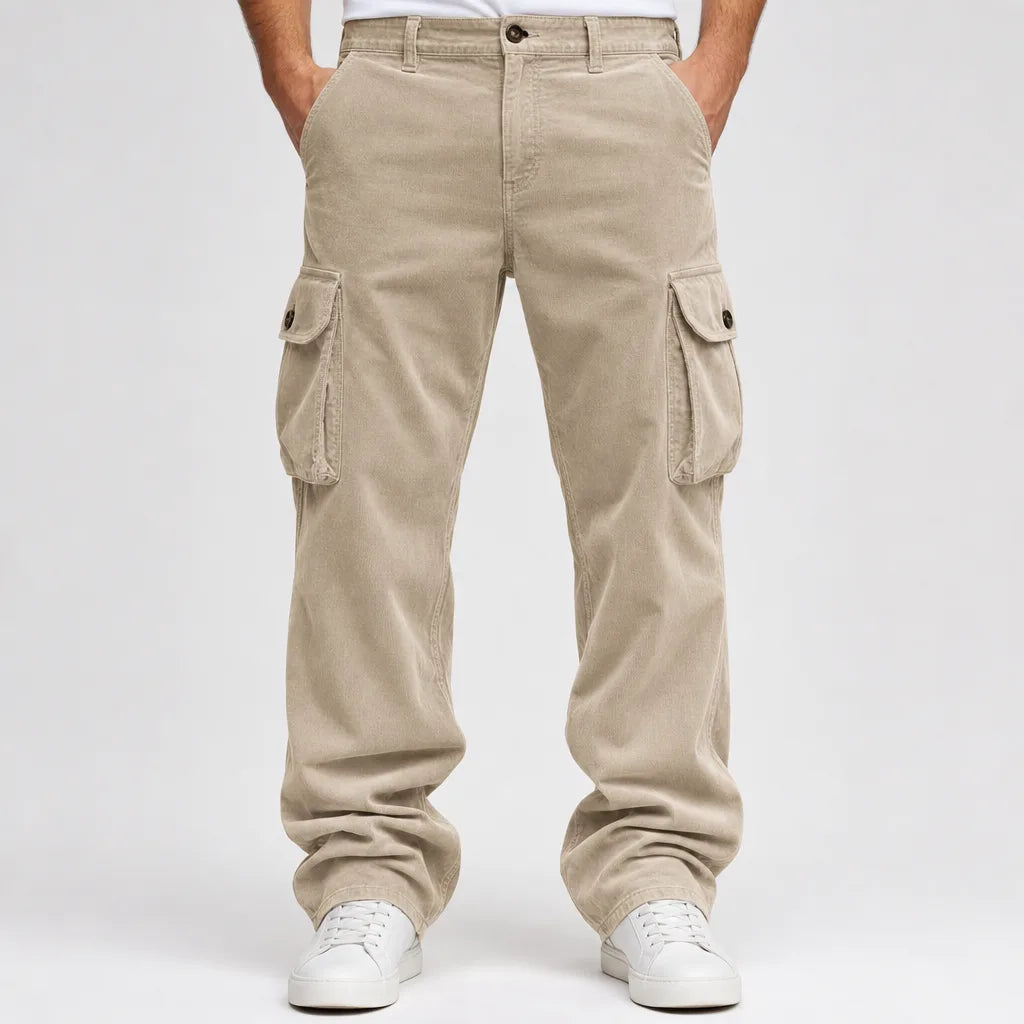 Men's Baggy Work Cargo Pants | Cotton Straight Leg