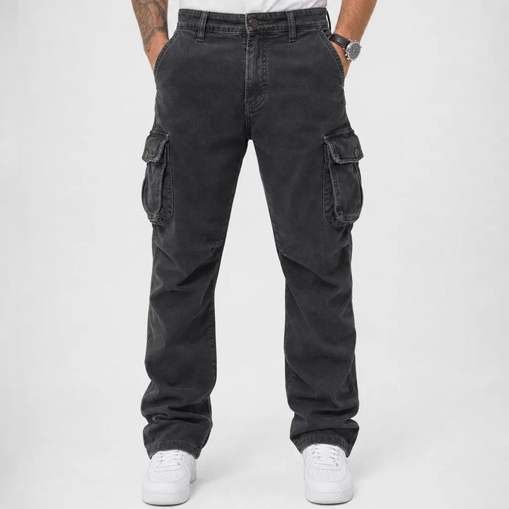 Men's Baggy Work Cargo Pants | Cotton Straight Leg