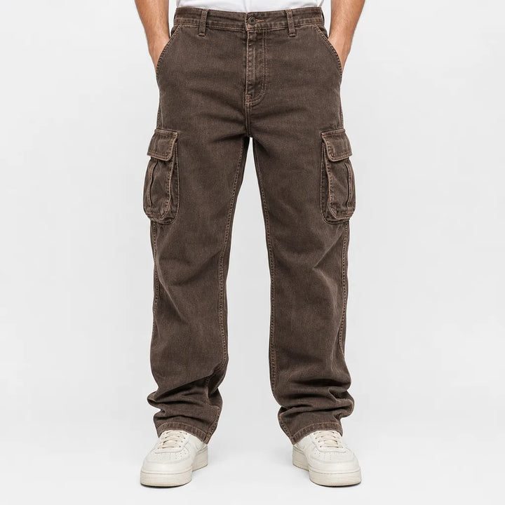 Men's Baggy Work Cargo Pants | Cotton Straight Leg