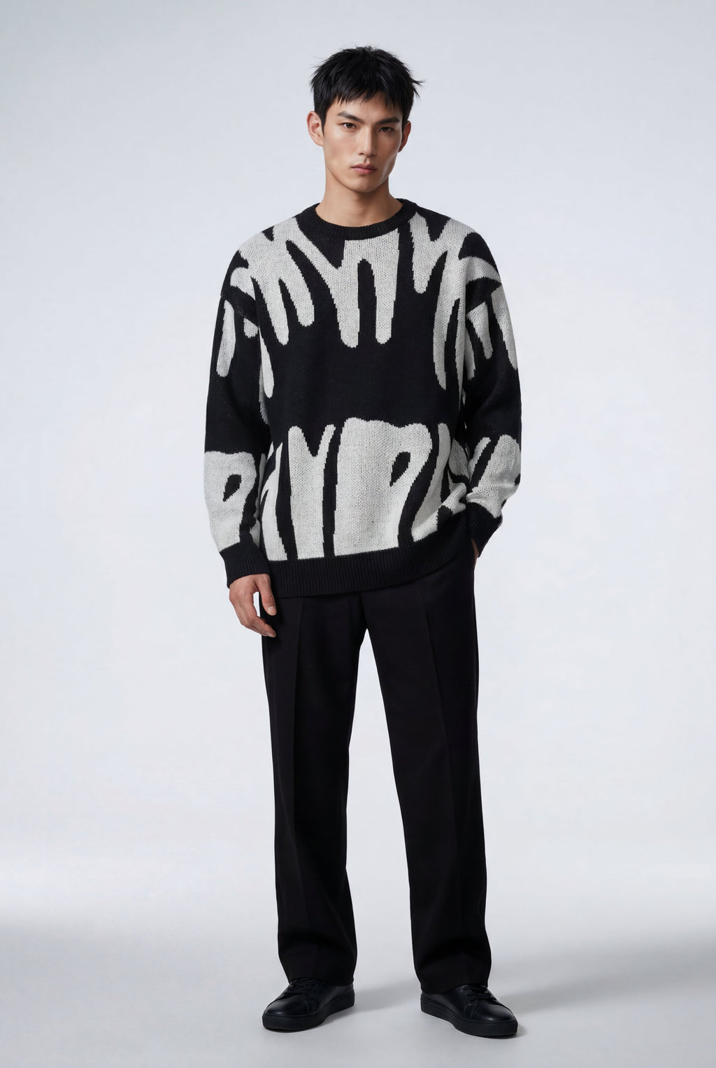 James Abstract Intarsia Jumper Luxe